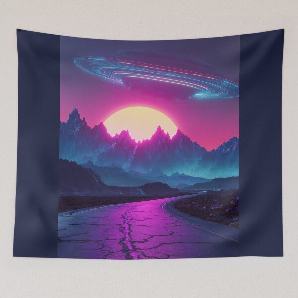 Item preview, Synthwave Alien Sunset designed and sold by ArgentoArt.