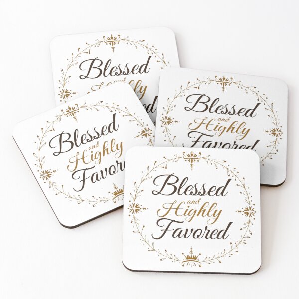 Item preview, Blessed and Highly Favored | Elegant Gold Scripture Design for Christian Women’s Gifts designed and sold by ebocraft.