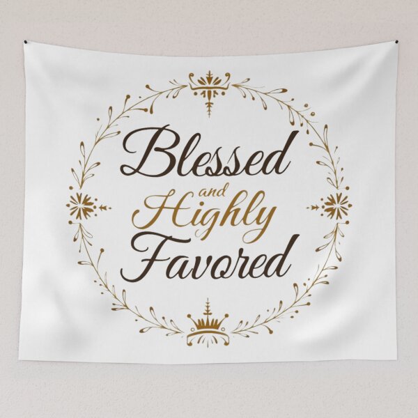 Item preview, Blessed and Highly Favored | Elegant Gold Scripture Design for Christian Women’s Gifts designed and sold by ebocraft.