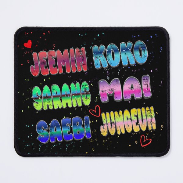 Item preview, Izna Members Colorful Gradient Typography – K-pop Fan Art Design designed and sold by arorar.