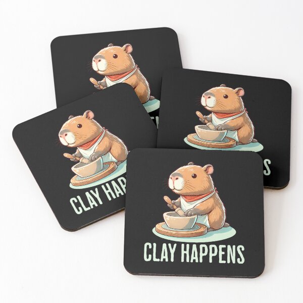 Item preview, Clay Happens - Funny Capybara Pottery Ceramics Artist designed and sold by AlbertaDana.