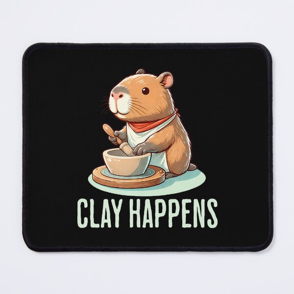 Item preview, Clay Happens - Funny Capybara Pottery Ceramics Artist designed and sold by AlbertaDana.
