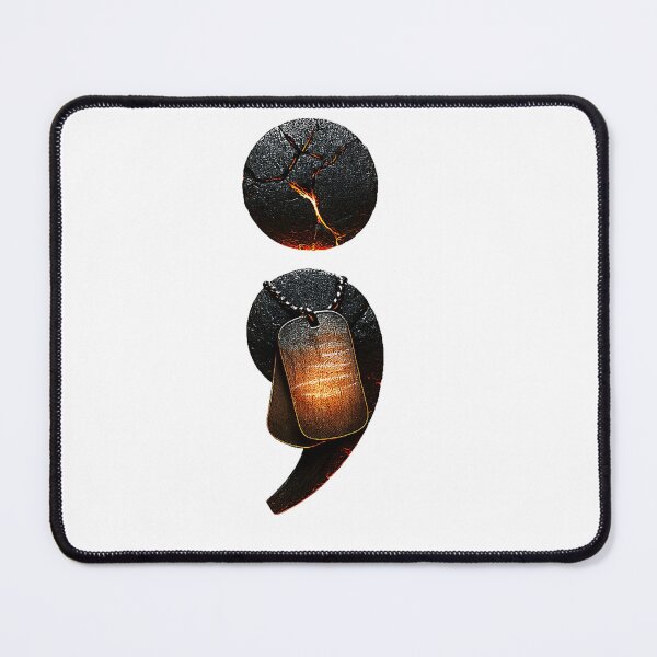 Item preview, Battle-Scarred Semicolon – Mental Health designed and sold by Callsign 84.