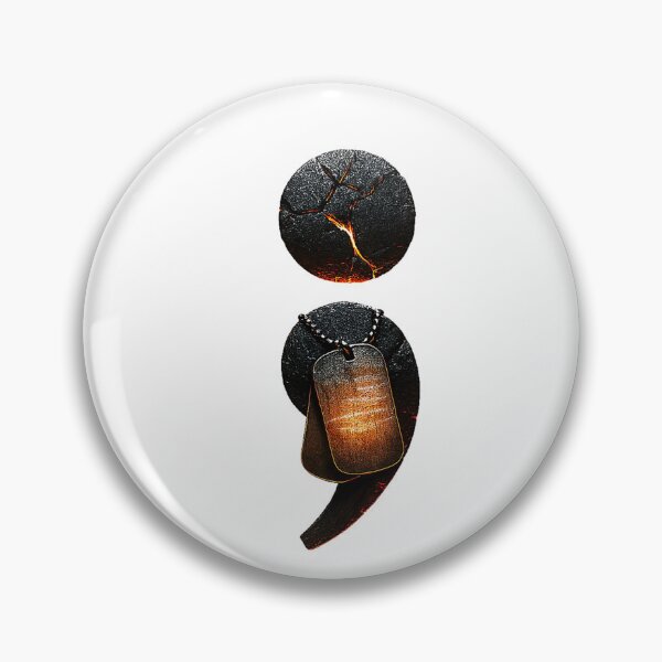 Item preview, Battle-Scarred Semicolon – Mental Health designed and sold by Callsign 84.