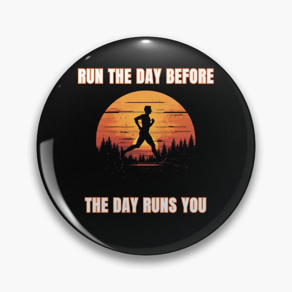 Item preview, Run the Day Before the Day Runs You - Sunset Runner Silhouette | Marathon & Fitness Motivation Design designed and sold by endurothreads.