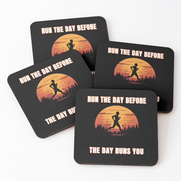 Item preview, Run the Day Before the Day Runs You - Sunset Runner Silhouette | Marathon & Fitness Motivation Design designed and sold by endurothreads.