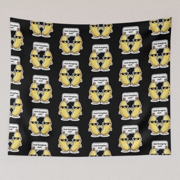 Item preview, Just Hanging Out – Double Banana Cute Cartoon designed and sold by Whisky1111.