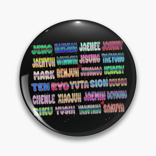 Item preview, NCT Name Collage Colorful Text Design designed and sold by arorar.