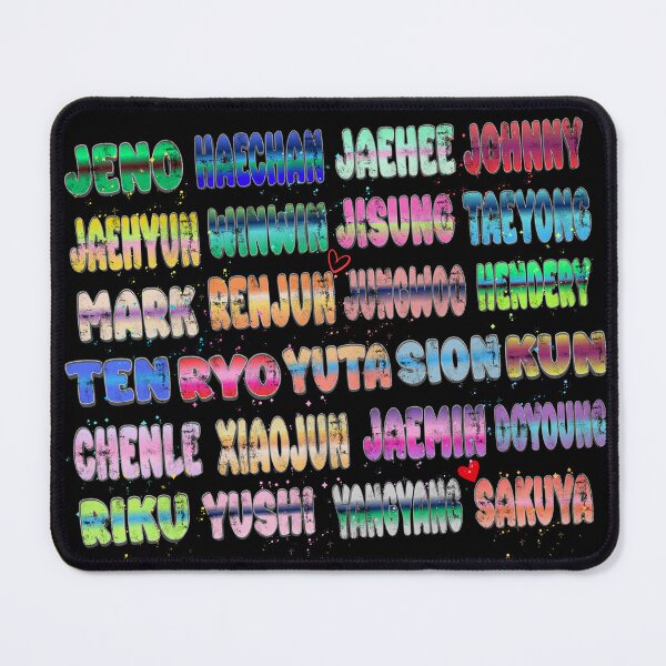 Item preview, NCT Name Collage Colorful Text Design designed and sold by arorar.