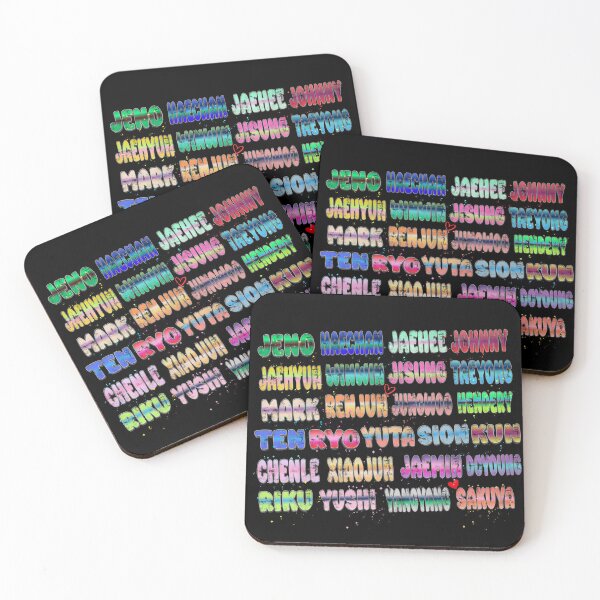 Item preview, NCT Name Collage Colorful Text Design designed and sold by arorar.
