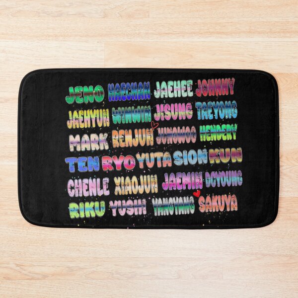 Item preview, NCT Name Collage Colorful Text Design designed and sold by arorar.