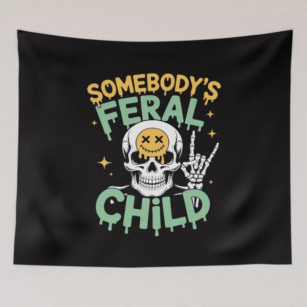 Item preview, Quotes Child Toddler Somebody's Feral Girl and Boy designed and sold by GalaFunny.