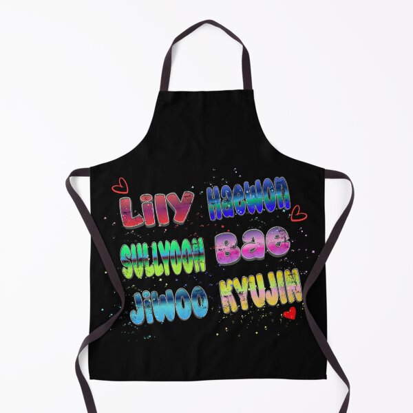 Item preview, NMIXX Member Names Colorful K-pop Typography Design designed and sold by arorar.
