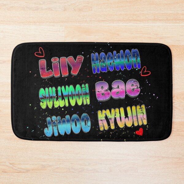 Item preview, NMIXX Member Names Colorful K-pop Typography Design designed and sold by arorar.