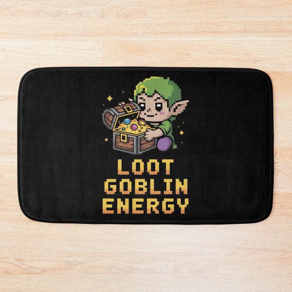 Item preview, Loot Goblin Energy | Funny RPG Treasure Hunter Gamer Design| Retro Pixel Adventure Quest designed and sold by pixelpopplanet.