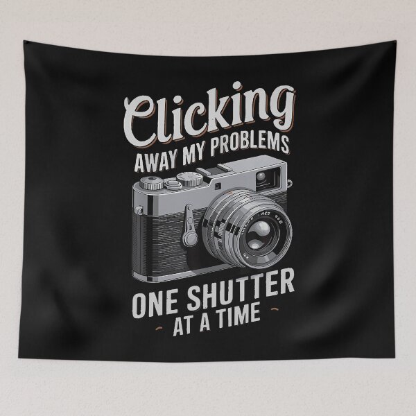 Item preview, Clicking Away Cameraman Photo Camera Funny Photographer designed and sold by ElizabethVivan.