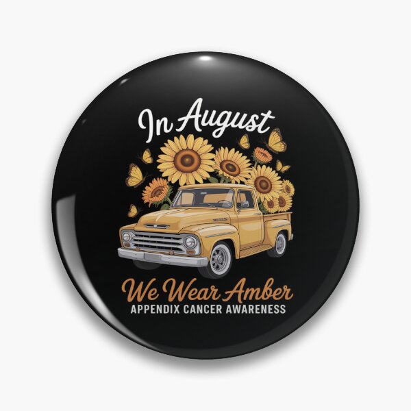 Item preview, Sunflower Truck In August We Wear Amber Appendix Cancer designed and sold by TechnicalSara.