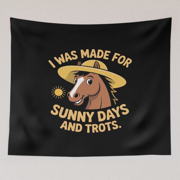 Aperçu de l'œuvre Sunny Days And Trots Funny Horse Equestrian créée et vendue par TechnicalSara.
