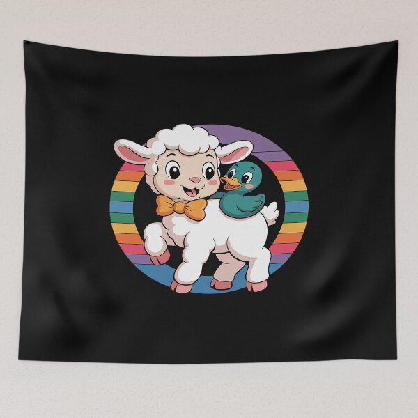 Item preview, Sunset Sheep And Duck Lamb Lambs designed and sold by TechnicalSara.