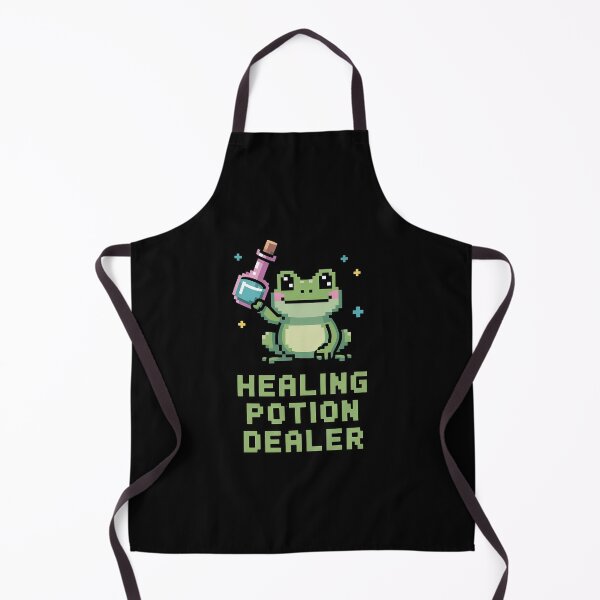 Item preview, Healing Potion Dealer | Cute Frog RPG Healer Support Gamer Design | Retro Pixel Adventure Quest designed and sold by pixelpopplanet.
