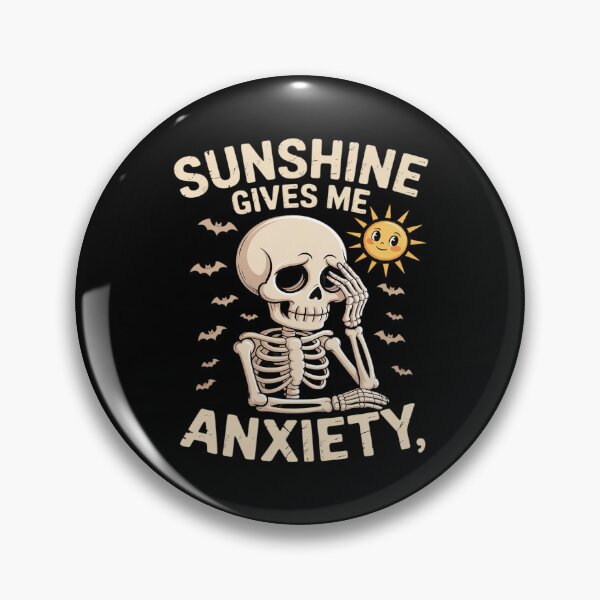 Item preview, Sunshine Gives Me Anxiety Summer Goth Vacation Tan Funny designed and sold by TechnicalSara.
