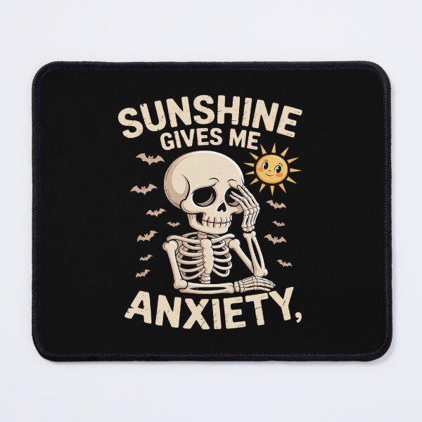 Item preview, Sunshine Gives Me Anxiety Summer Goth Vacation Tan Funny designed and sold by TechnicalSara.