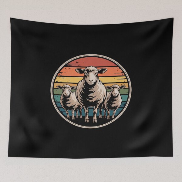 Item preview, Sunset Sheep Silhouette Lamb Lambs designed and sold by TechnicalSara.