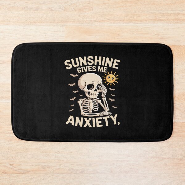 Item preview, Sunshine Gives Me Anxiety Summer Goth Vacation Tan Funny designed and sold by TechnicalSara.