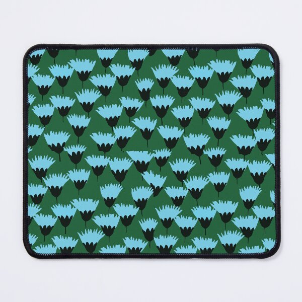 Item preview, Retro Danish Modern Blue & Green Floral designed and sold by RetroMaggie.