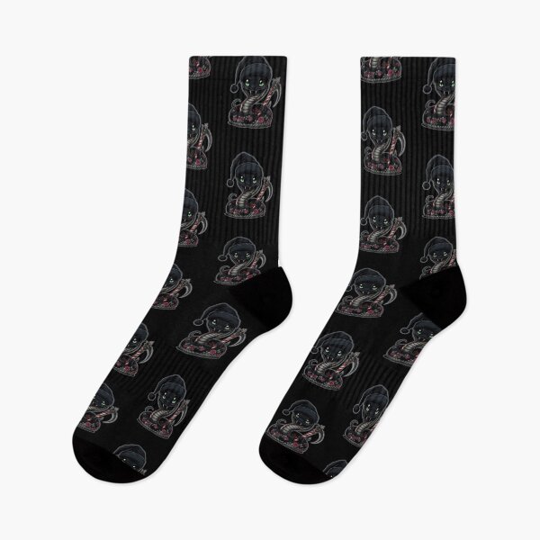Item preview, Kawaii-Dark Snake With Mini Christmas Scythe | Gothic Christmas Snake with Scale Tattoos designed and sold by ColorSplash123.