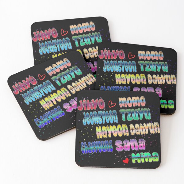 Item preview, Twice Member Names Colorful – K-pop Fan Art designed and sold by arorar.