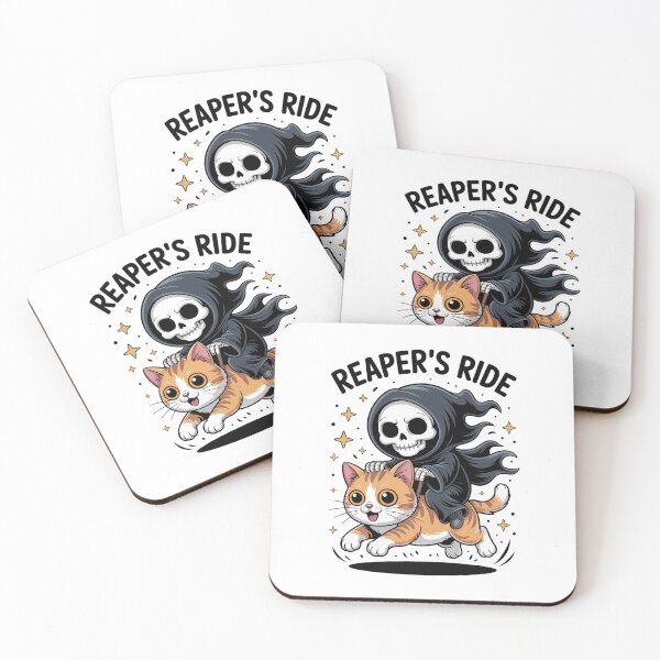 Item preview, Cute Grim Reaper Riding Black Cat Men Women Kids  designed and sold by MinaReinger.