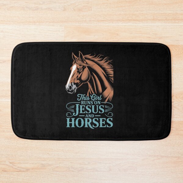 Item preview, Christian THIS GIRL RUNS ON JESUS & HORSES Equestrian Rider  designed and sold by estellaken.