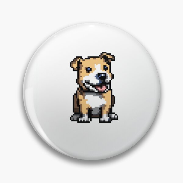 Item preview, Retro Pixel Art Pit Bull Sticker designed and sold by nookhive.