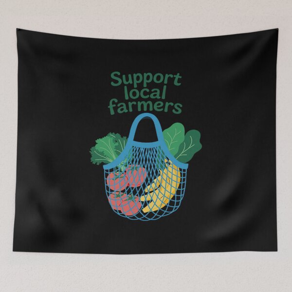 Item preview, Support Local Farmers Grocery Bag Veggie Market designed and sold by TechnicalSara.