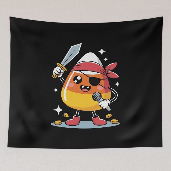 Item preview, Candy Corn Pirate Halloween Jolly Roger Trick-Or-Treat  designed and sold by AmparoBoyle.