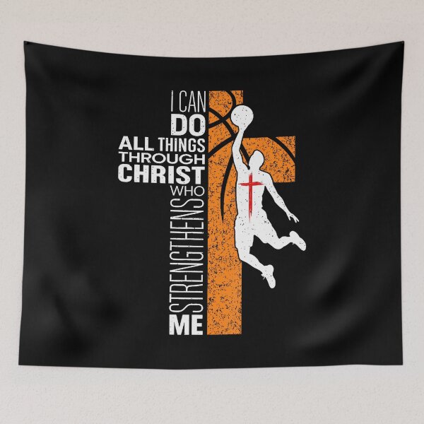 Item preview, Philippians 413 Christian Basketball Religious Bible Verse designed and sold by MonicaSophie.
