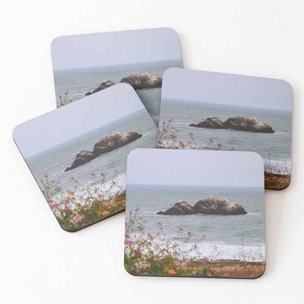 Item preview, Shoreline View with Wildflowers and Rocks designed and sold by Phakade's Photos.