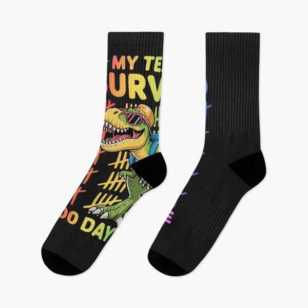 Item preview, My Teacher Survived 100 Days Of Me Dinosaur T-rex Boys Kids designed and sold by JessicaWalshdf.
