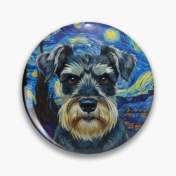 Item preview, STARRY NIGHT - MINIATURE SCHNAUZER | Pets and Dogs lovers for Men and Women t-shirt designed and sold by panchiTWO.