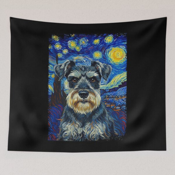 Item preview, STARRY NIGHT - MINIATURE SCHNAUZER | Pets and Dogs lovers for Men and Women t-shirt designed and sold by panchiTWO.
