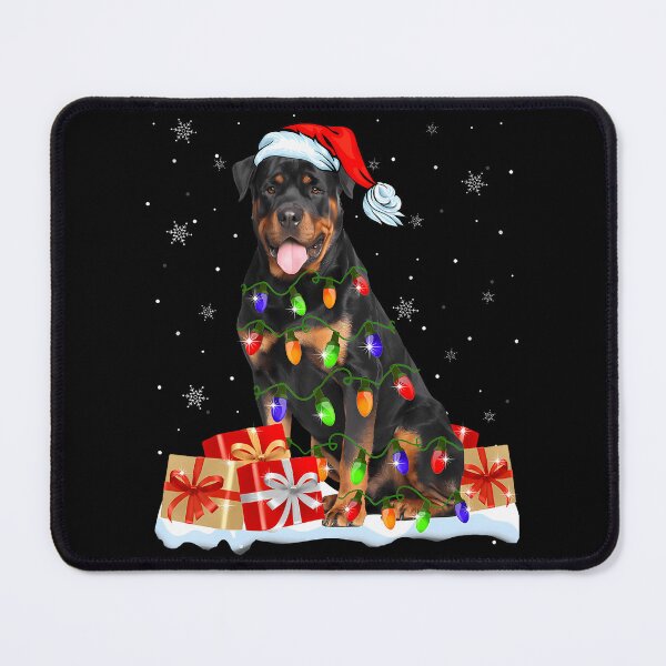 Item preview, Rottweiler Santa Christmas Tree Light Xmas Puggy Lover Gifts designed and sold by JosephineEdith1.