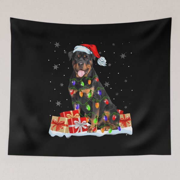 Item preview, Rottweiler Santa Christmas Tree Light Xmas Puggy Lover Gifts designed and sold by JosephineEdith1.