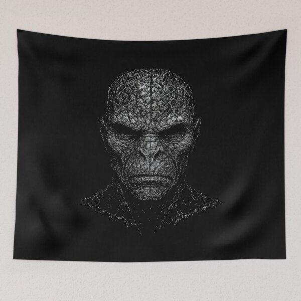 Item preview, Reptilian Alien Head – Dark Sci-Fi Extraterrestrial designed and sold by Mortisigil.