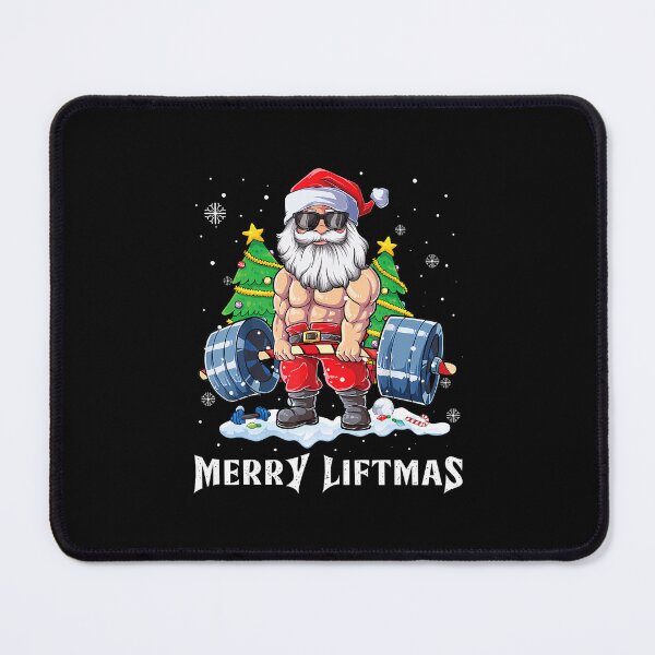 Item preview, Funny Santa Claus, Gym Fitness, Christmas Workout, Holiday Exercise, Powerlifting Santa, Festive Gym Shirt, Muscle Santa, Fitness Jingle Bells, Gym Christmas Shirt, Funny Santa Claus designed and sold by LavetaCatherine.