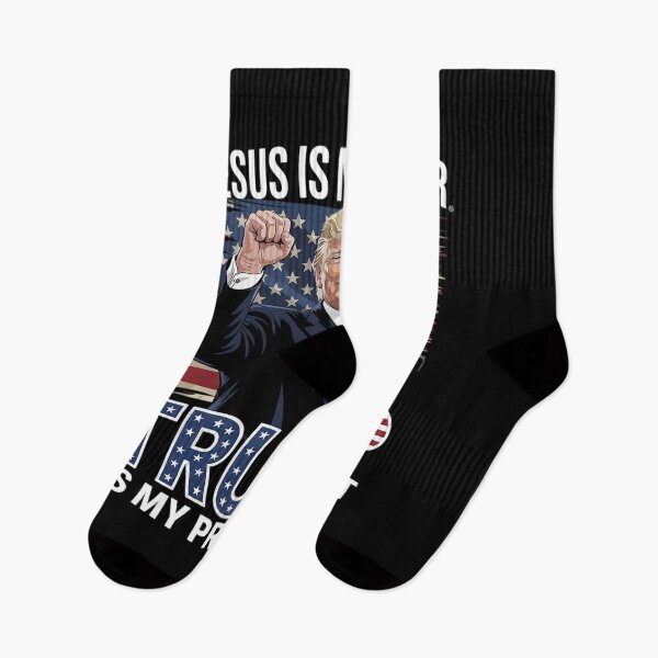 Item preview, Jesus Is My Savior Trump Is My President Trump 2024 USA Flag1  designed and sold by EllinoKlemo.