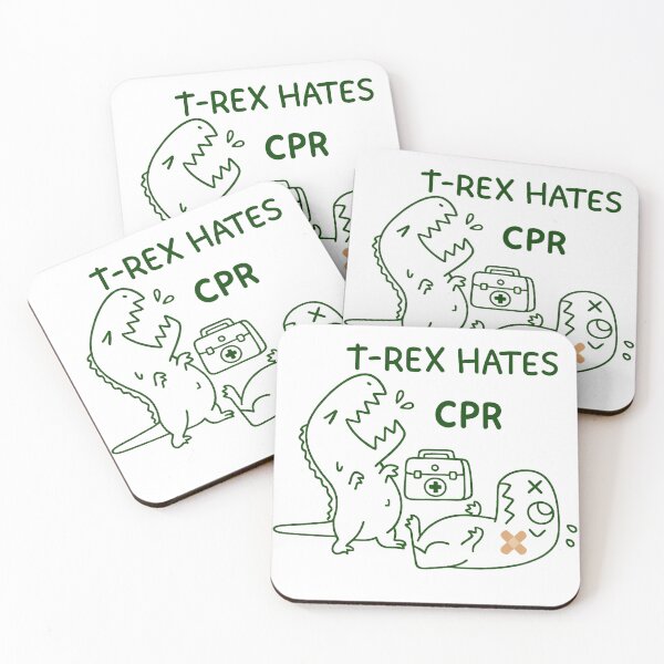 Item preview, T-Rex Hates CPR Funny Dinosaur Medical Humor designed and sold by haitrieuic96.