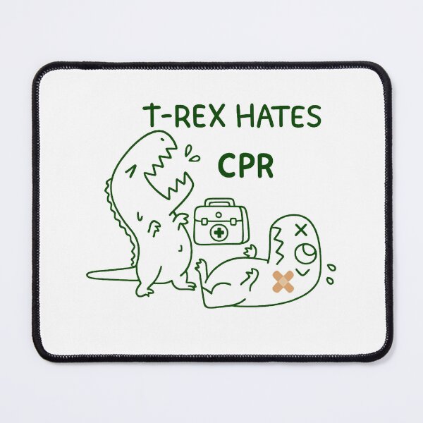 Item preview, T-Rex Hates CPR Funny Dinosaur Medical Humor designed and sold by haitrieuic96.