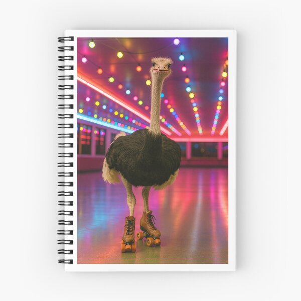 Item preview, Ostrich at the Roller Rink designed and sold by Tridentulus.