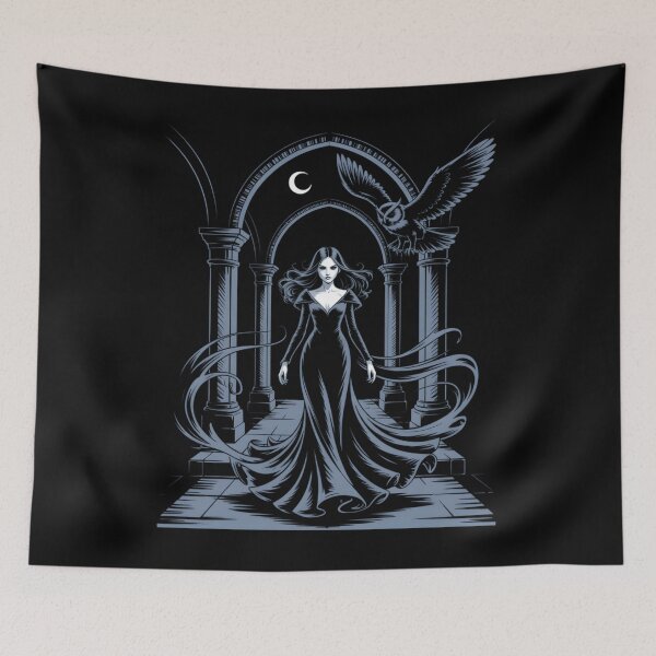 Item preview, Gothic Witch And Owl Dark Moon Fantasy designed and sold by StaceyALangner1.